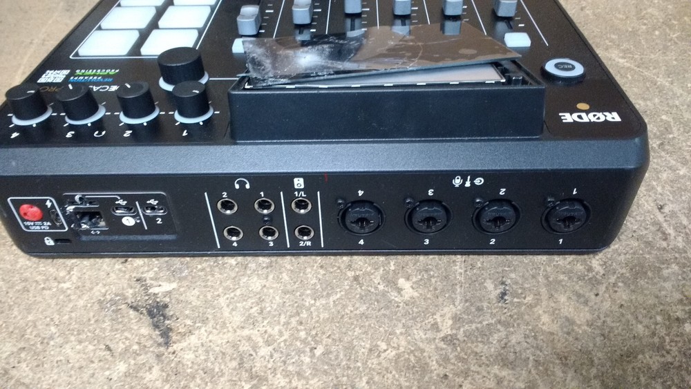 RODECaster Pro II Integrated Audio Production Studio intentionally damaged