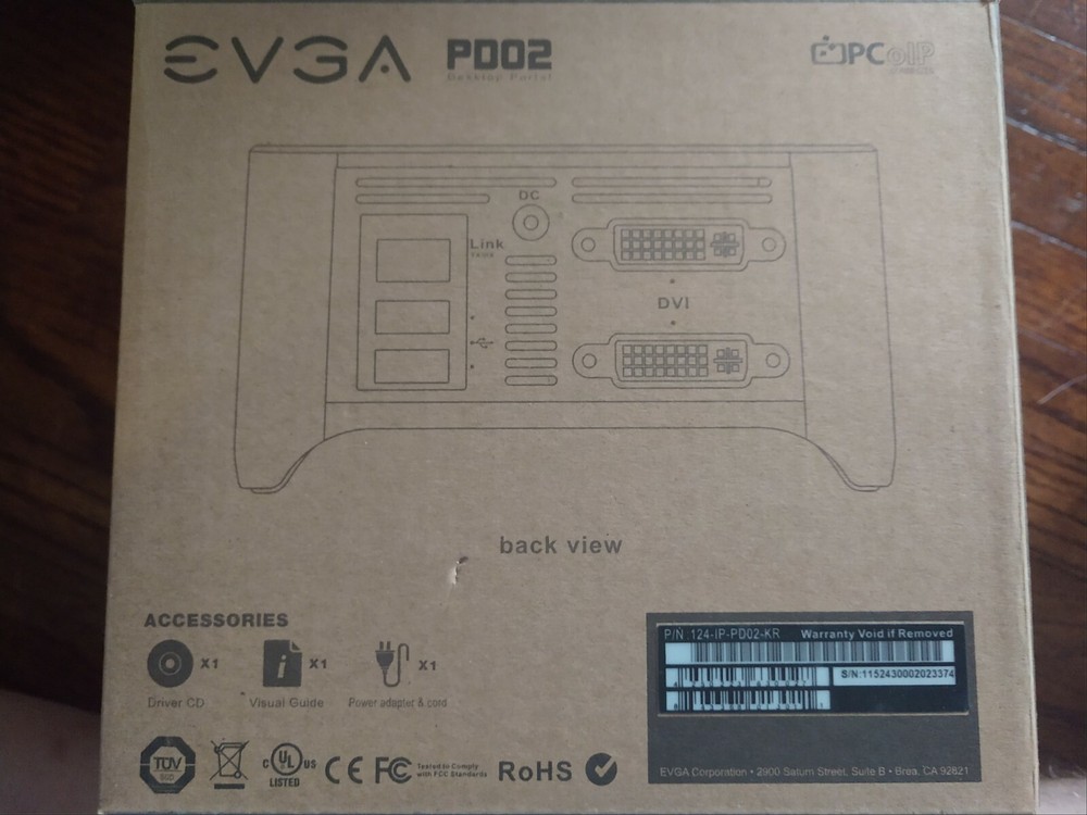 New EVGA PD02 Zero Client PCoIP Remote PC