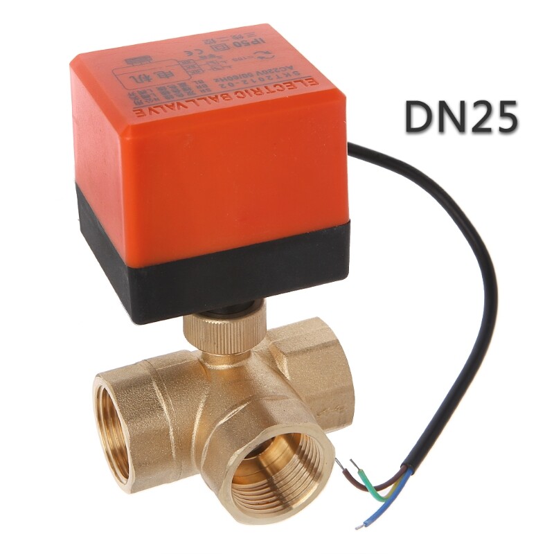 DN15/DN20/DN25/DN32 3 Way Motorized Ball Valve Electric Two Way Control ACTool