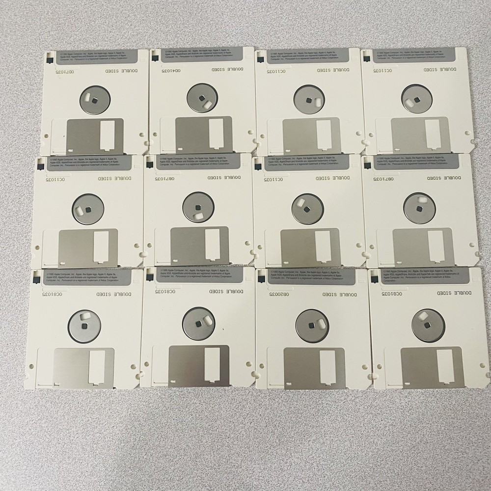 102 Apple II Network Support Training SET Of 12 1990 Vtg Software Complete Disk