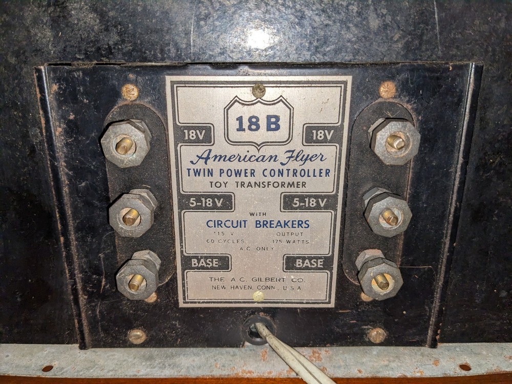 A C Gilbert American Flyer 18B 175W Transformer Twin Power Controller