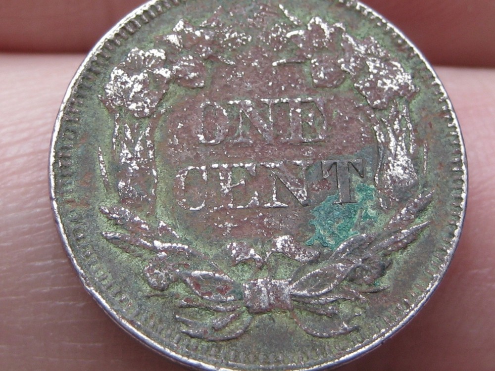 1857 Flying Eagle Penny One Cent- VF/XF Details