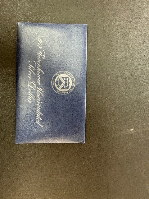1971 S Eisenhower Silver Dollar with envelope