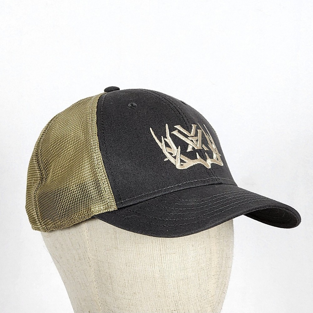Vortex Optics Vortex Mule Deer Embroidered 6 Panel Gray/Gold Mesh Snapback Hat