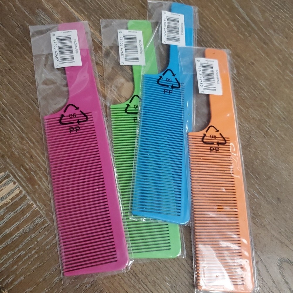 Babyliss 4 Barbers Essentials 4 Comb Kit 4 Colors 9" Clipper Combs