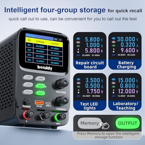 DC Power Supply Variable 30V 5A, 5 Digit TFT 30V 5A(150W Memory/Curve Chart)