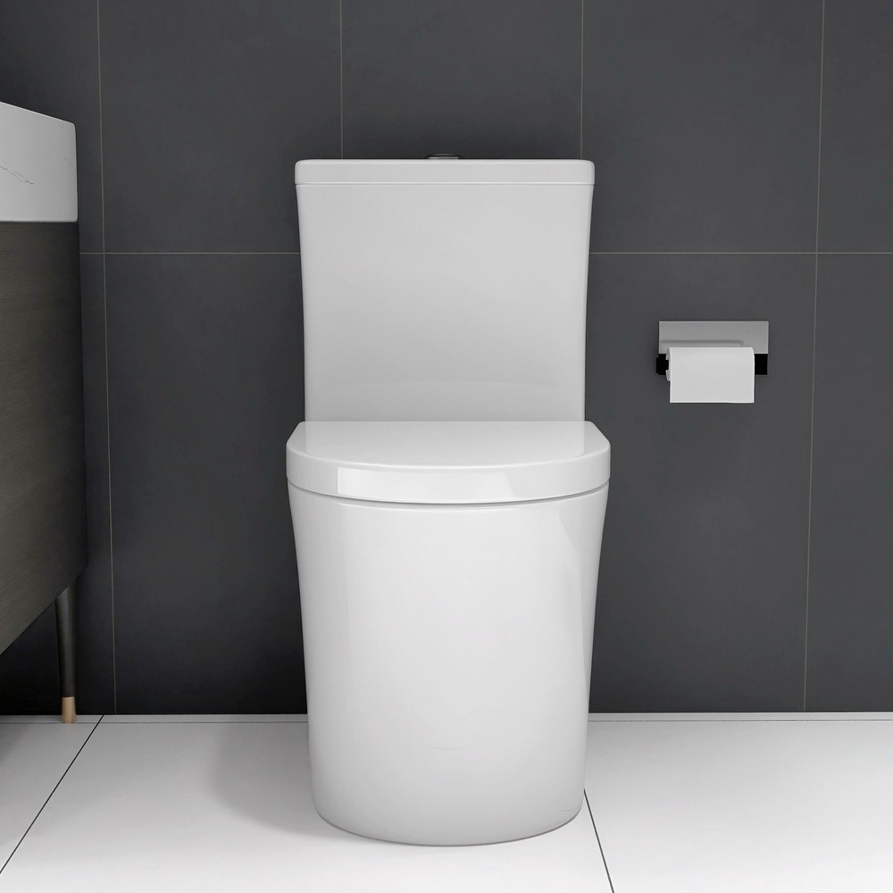 Small Compact One Piece Toilet Dual Flush,23 inch Short Depth for Tiny Bathroo