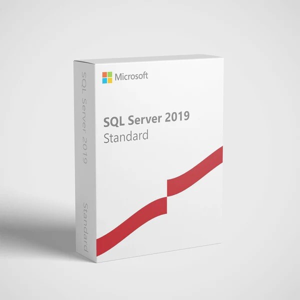 SQL Server 2019 STANDARD 24 Core License, unlimited User CALs CoA Genuine Label