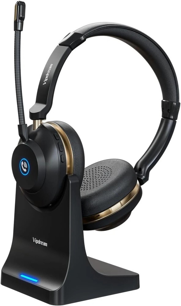 Vipdream Wireless Headset with Microphone for Work, Bluetooth 5.3 Computer Heads