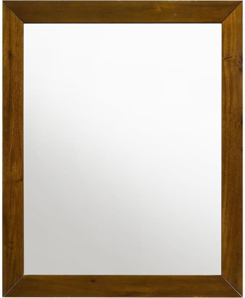 Mid Century Industrial Rectangular Mirror with Antique Coffee Finish, 35"x41
