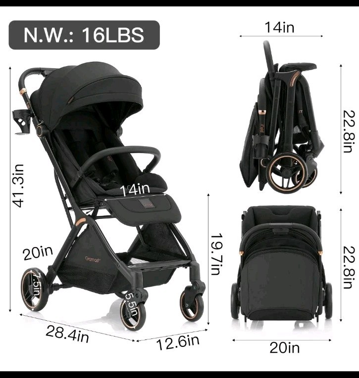 Gromast I-fold Stroller One Hand Fold Down