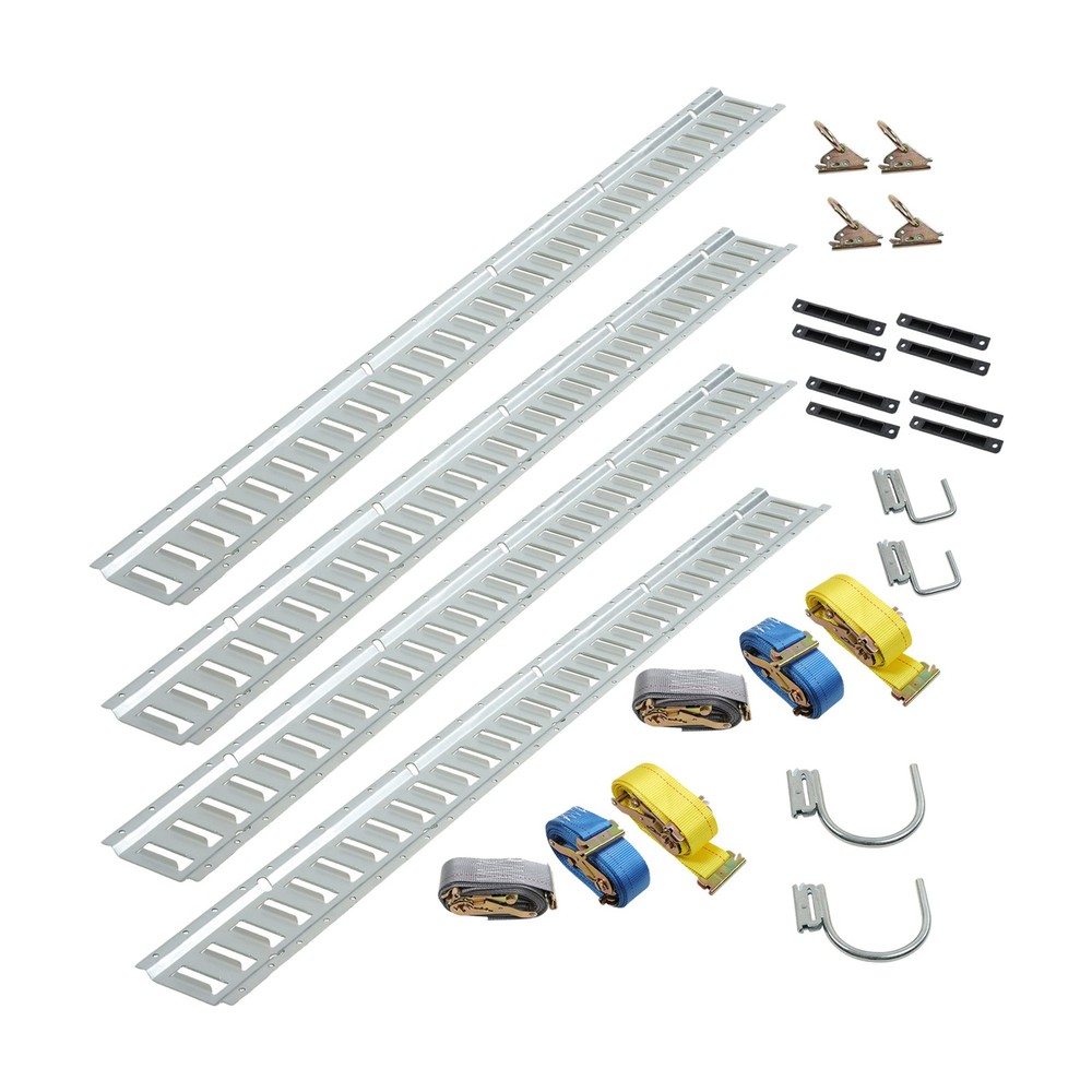 Labwork E Track Tie Down Rail Kit  5' E Track Rails End Caps ETrack Straps