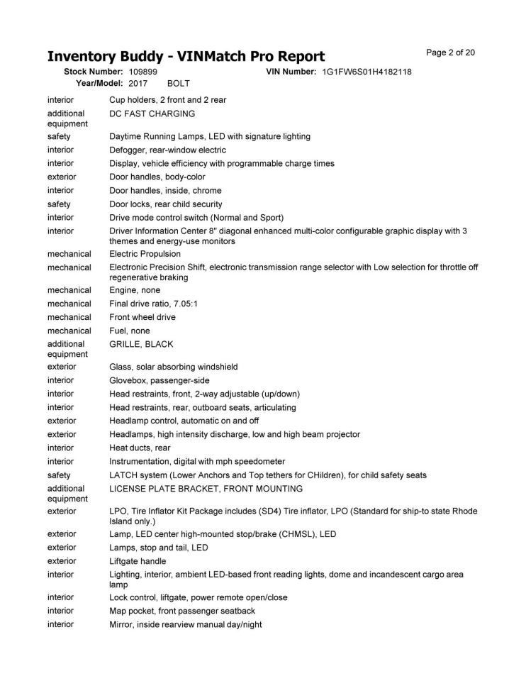 Dash Panel Without Pre-crash System Fits 17-21 BOLT 10295643
