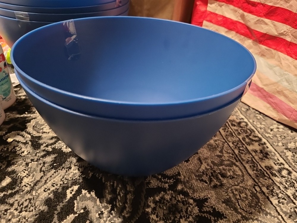 2PK/Large Serve Bowl, Spring Summer Polypropylene Sodalite Blue