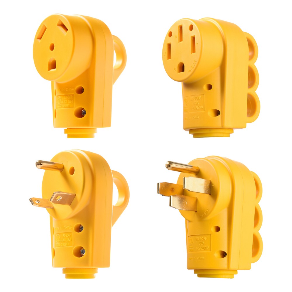 30A /50A RV Replacement Male Plug Adapter Female Receptacle Outlet For Camper RV