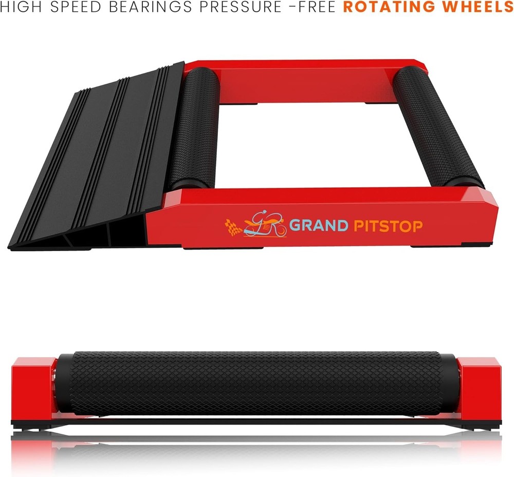 Motorcycle Roller Wheel Cleaning Stand - Paddock Stand Replacement - Wheel Ro...