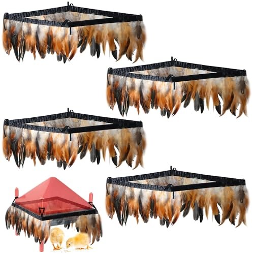 Feathers for Chick Brooder Heating Plate Comfort Feathers for 10" x 10", 4 Pack