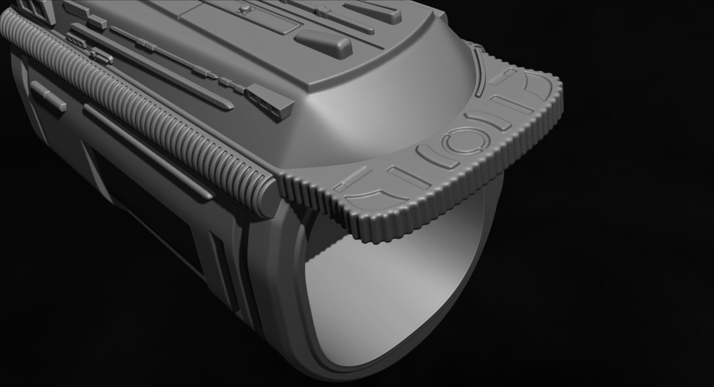 Predator Gauntlet Forearm Right, two versions - File STL-OBJ for 3D printing -