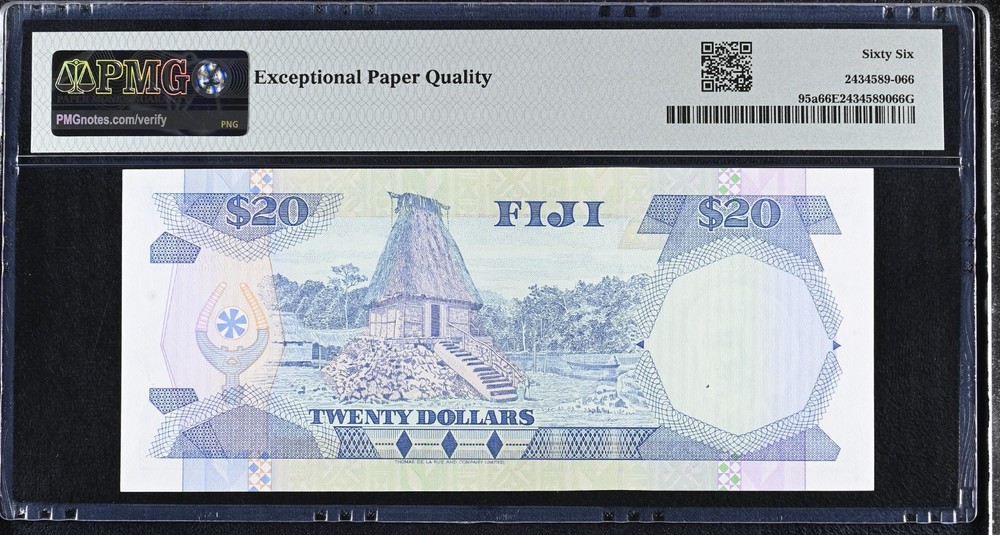Fiji $20 1992 P95a PMG 66 EPQ