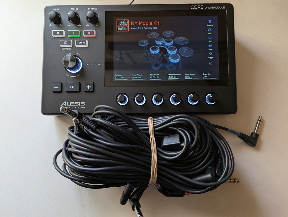 Alesis Strata Core Electronic Drum Module w/ Power Cable and Cable Snake