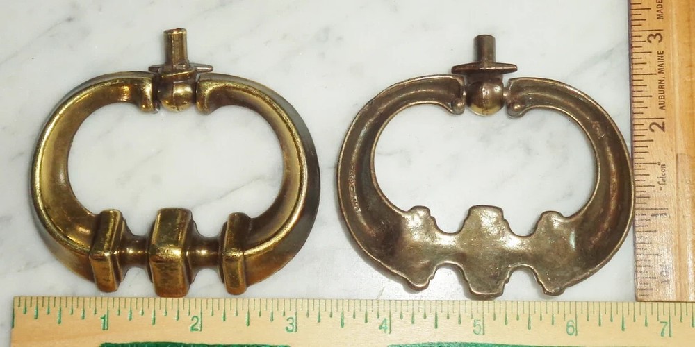 4 Vintage 3 inch Ring Drop Bail Knocker Door Drawer Pulls