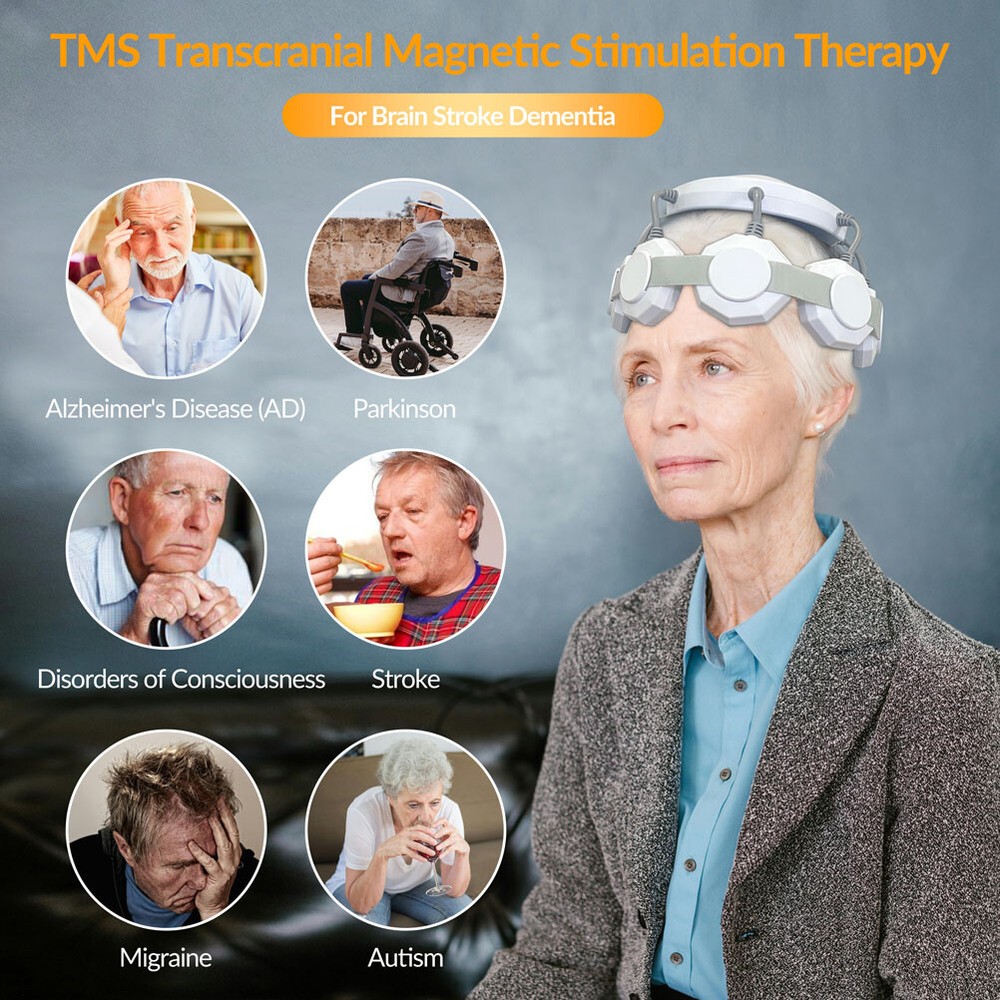 rTMS Brain Therapy Deep Brain Stimulator Machine Anxiety Migraine Depression