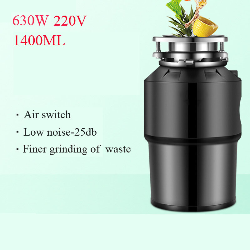 220V Food Garbage Disposal Crusher Disposer 1400ML Home Kitchen Waste Processor