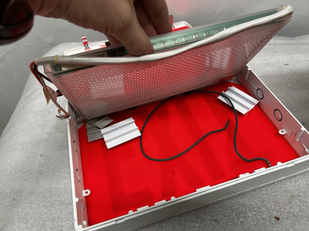 Emergi-Lite WWLEDP2R277-EI Double-sided LED EXIT light, Red