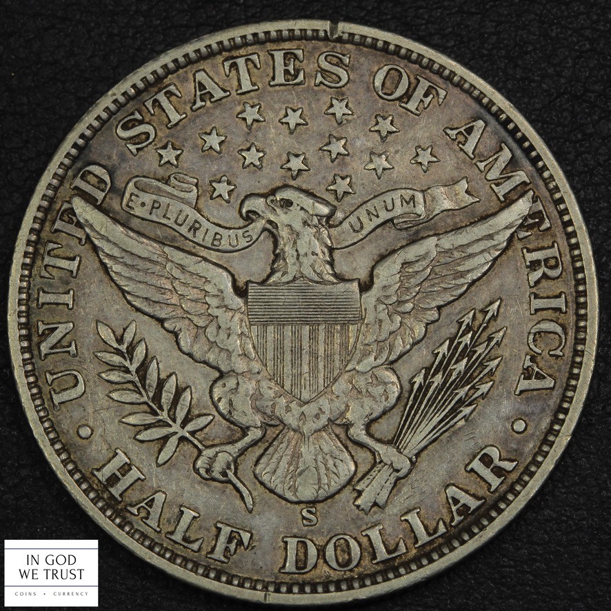 1903 S Barber Silver Half Dollar 50C - Cleaned