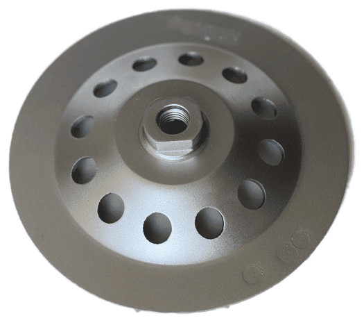 7" Premium Single Row Cup Wheel Concrete& Masonry Surface, 5/8"-11 Threaded