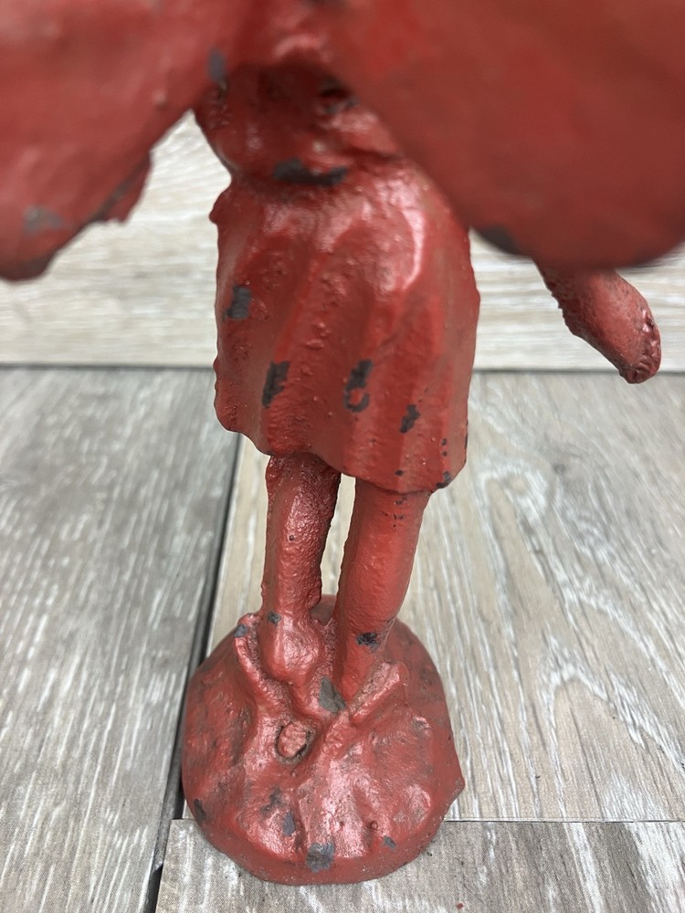 Fairy Pixie Cast Iron Figurine Statue 6” Tall