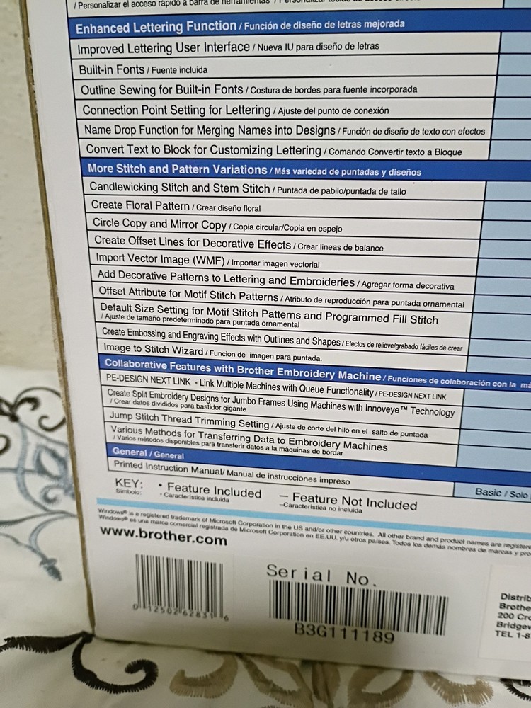 Brother PE-Design Next Embroidery Software – Full Version – Brand New Open Box