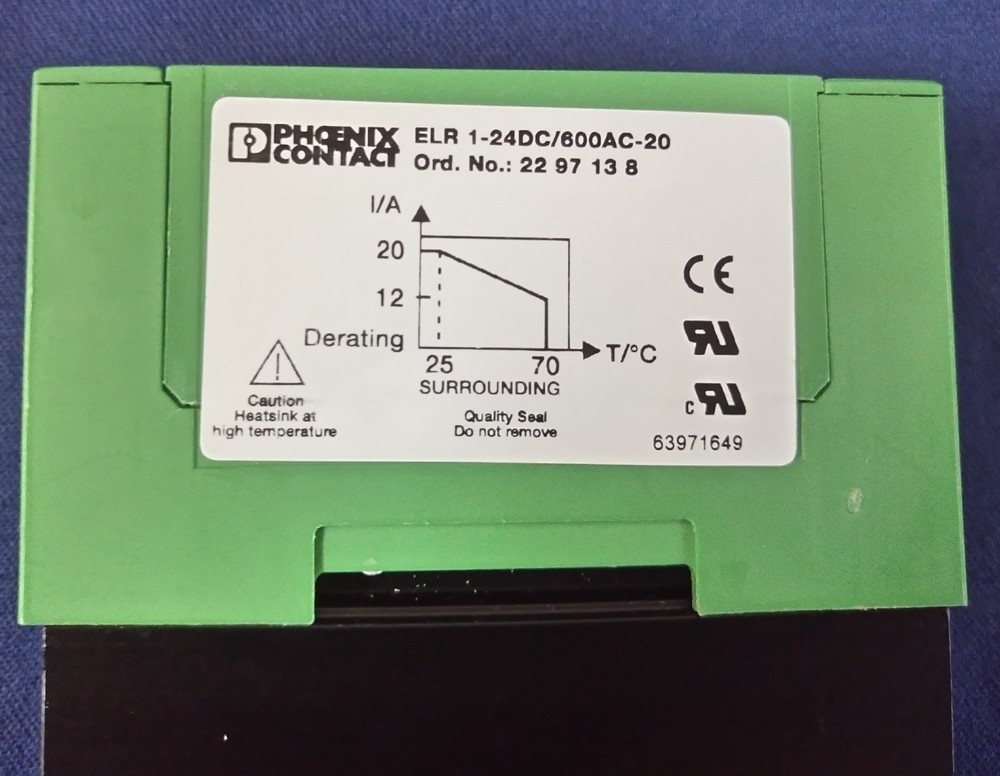 Phoenix 2297138 Single-phase solid-State Contactor ELR 1- 24DC/600AC-20 New