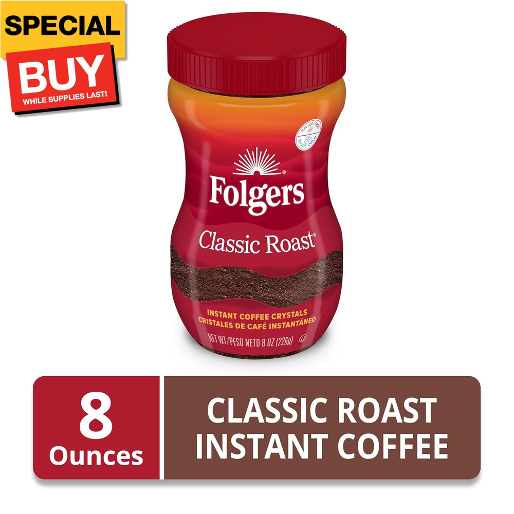Classic Roast Instant Coffee, 8 Ounces