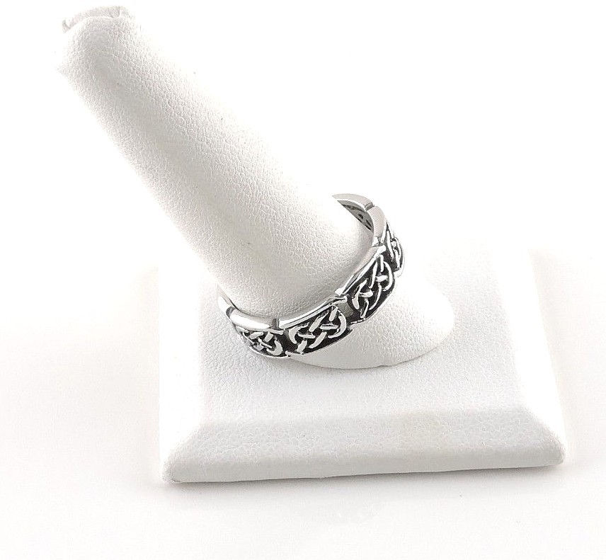 Stainless Steel Celtic Weave Band Ring - Free Gift Packaging
