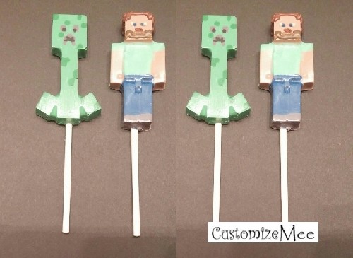 MINECRAFT Chocolate Candy Lollipop Mold