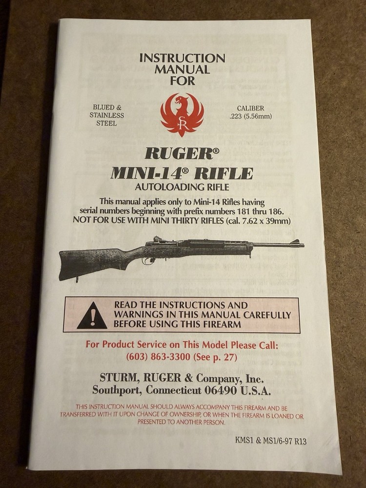 Ruger Mini 14 Manual