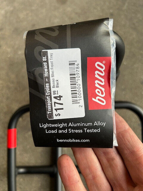 NOS NEW Benno mini front tray / rack Black