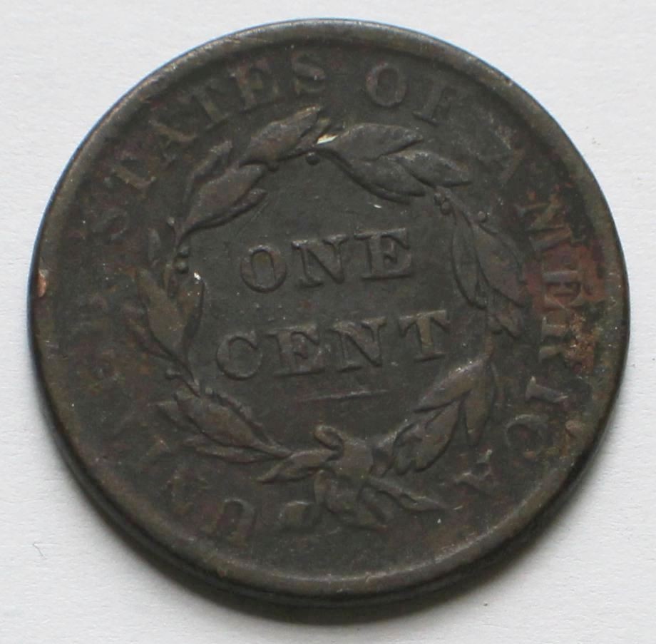 1837 Coronet Head Large Cent Fine 1C Penny