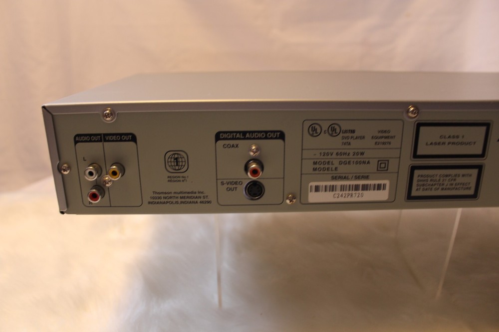 GE DVD Player Digital DGE100NA Silver INCLUDES Remote Control & Users Guide