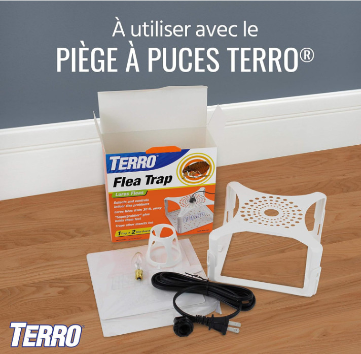 TERRO T231 Flea Trap Refills - Replacement Flea Trap Glue Boards,White, 3 Count