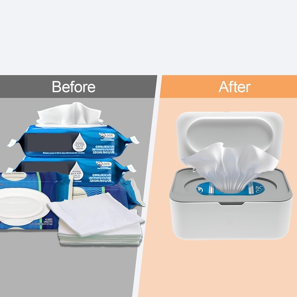 Elegant Rectangular Wipes Dispenser - Dust-Free & Easy Access for Cottonelle