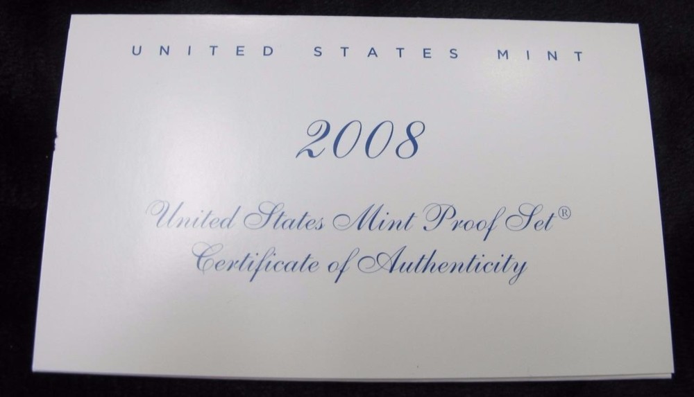 2008 Proof Set * 14 Coins * Great Gift * With Box & COA *