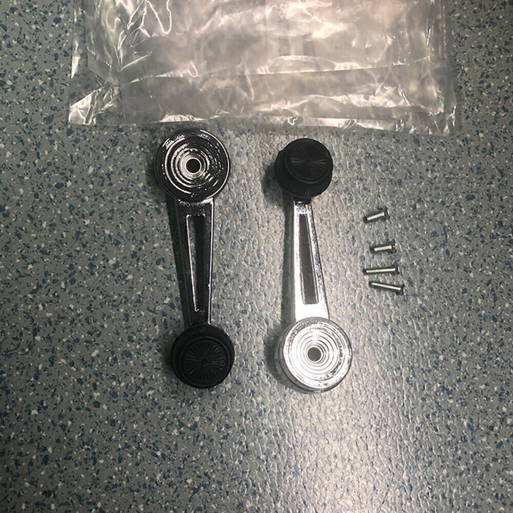 Chrome Inside Interior Window Crank Handle Pair Set NEW for Ford Pickup Upgraded