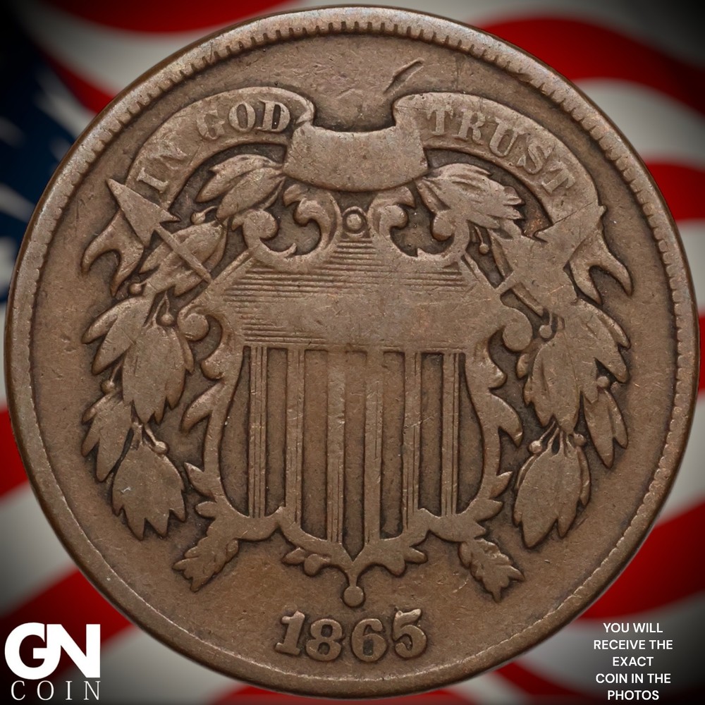 1865 2 Cent Piece B2342
