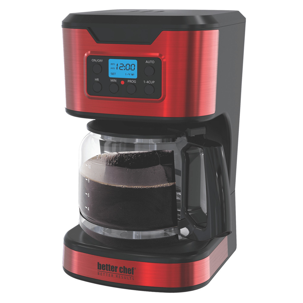 Better Chef Programmable 12-Cup Coffee Maker w Keep Warm Function, Auto Shut-Off