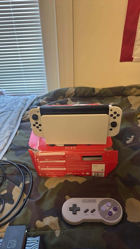 Nintendo Switch OLED Bundle with Super Nintendo Controller, Dock, Accessories