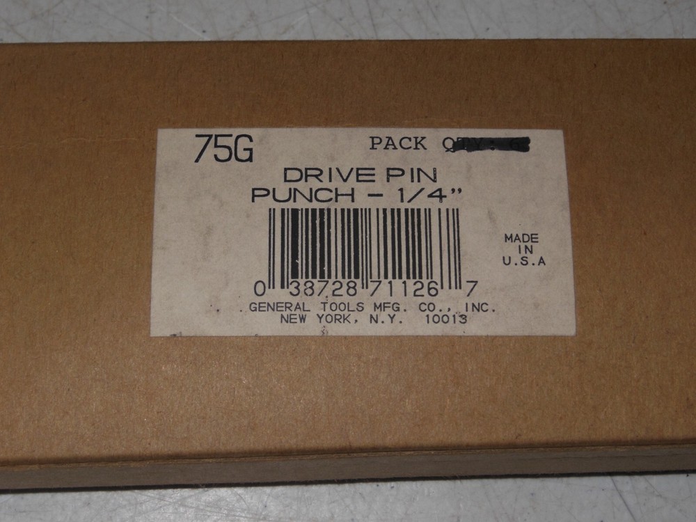 General Tools 75G Drive Pin Punch 1/4" - New