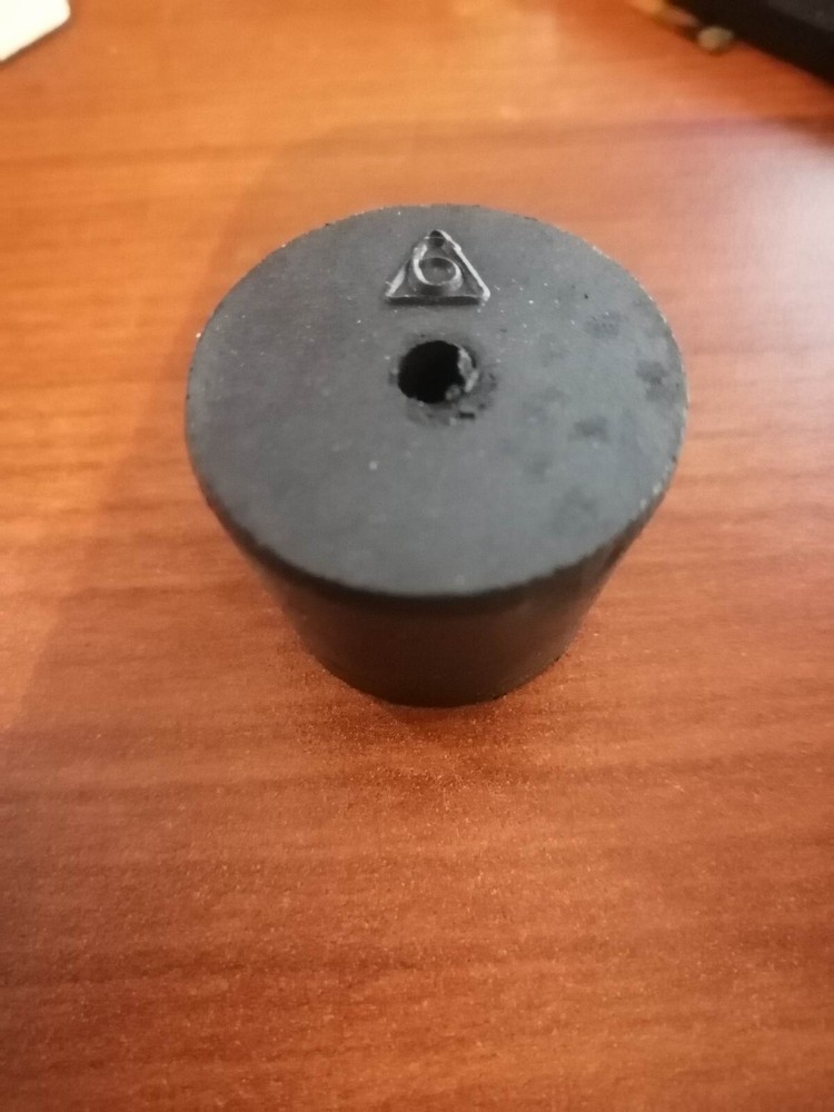 1 hole #6 rubber stopper