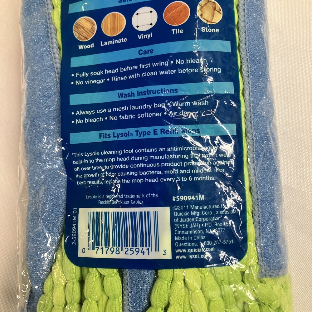 Lysol Cone Mop Supreme Refill Completely Clean Fits Type E 590941M NEW